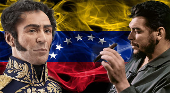 Bolívar y el Che Guevara