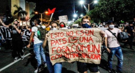 Manifestación en Colombia