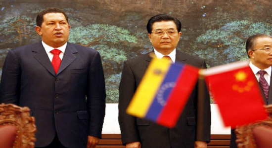 Los expresidentes Chávez y Ju Hintao