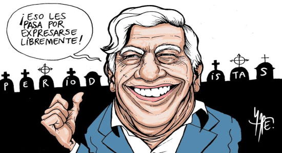 Vargas Llosa caricatura