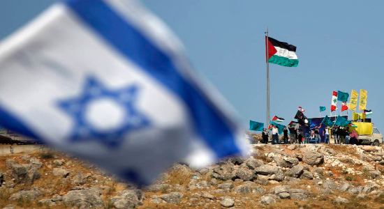 Banderas de Israel y Palestina