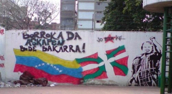 Mural de solidaridad Venezuela-Euskal Herria