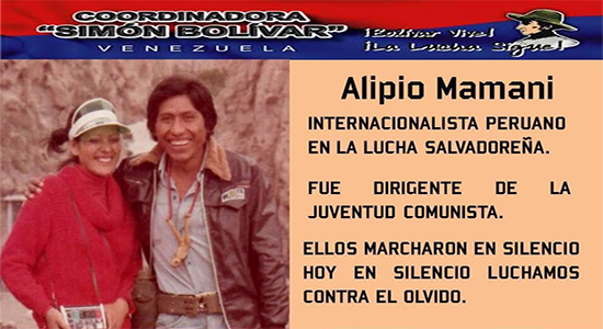 Coordinadora Simon Bolivar Alipio Mamani