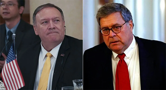 Mike Pompeo y William Barr