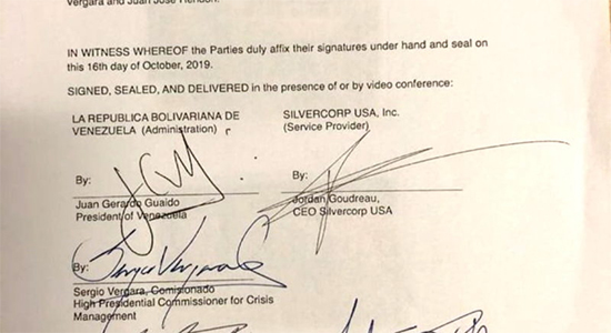 Contrato mercenarios firmado por Guaidó