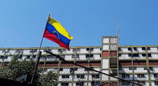 Bandera de Venezuela en el 23 de Enero