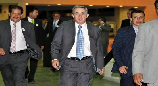  Álvaro Uribe durante su etapa de presidente. Foto: Neil Palmer