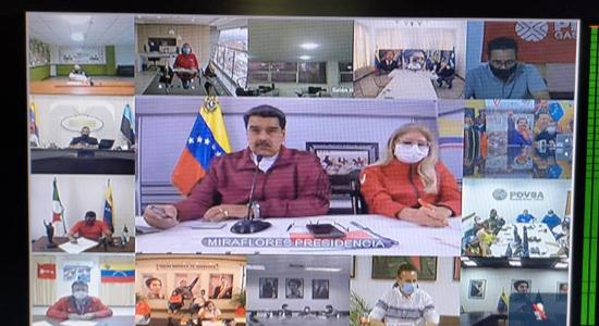 Maduro en video conferencia
