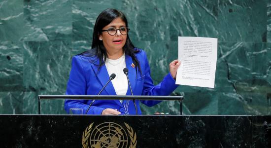 Vicepresidenta de Venezuela, Delcy Rodríguez se dirige a la 74 sesión de ONU. 27 de septiembre de 2019