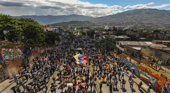Movilización en Medellín