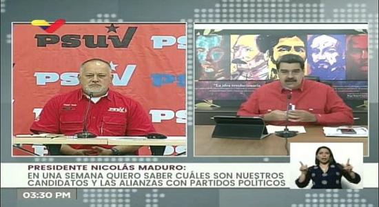Diosdado Cabello y Maduro