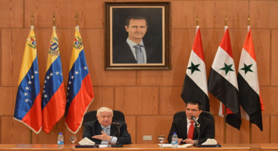 Jorge Arreaza y Wallid Al Moallem
