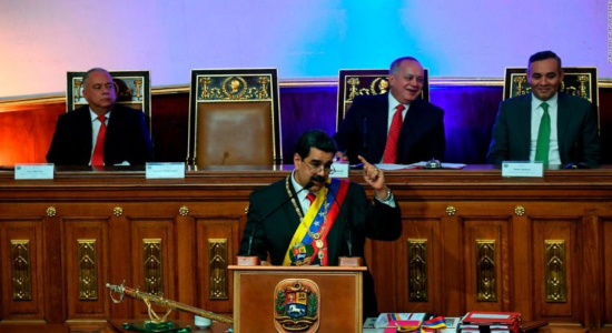  El primer mandatario nacional presentó su balance de 2019 ante la Asamblea Nacional Constituyente (Foto: Federico Parra / AFP)