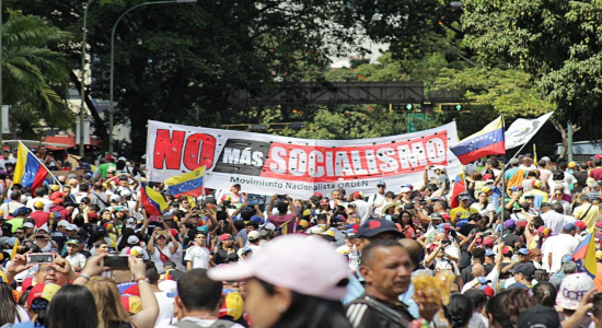Marcha de protesta contra Maduro el 2 de Febrero del 2019 en Caracas.
