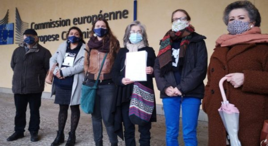 Representantes de organizaciones solidarias con Venezuela 