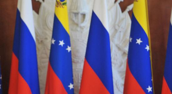 Banderas de Rusia y Venezuela