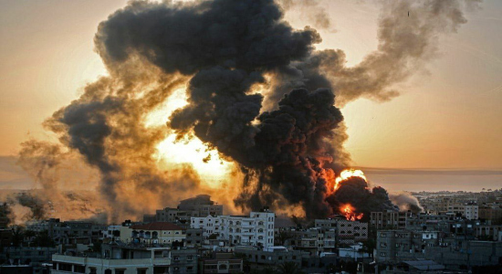Bombardeo sobre Gaza