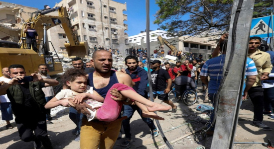 Palestinos conmocionados tras bombardeo