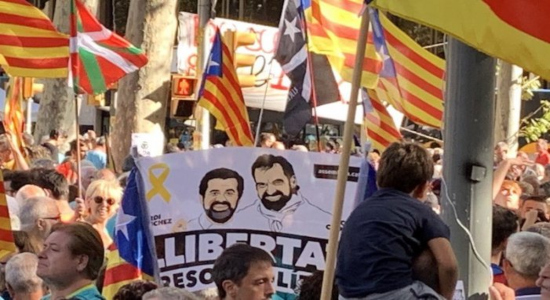 Manifestantes catalanes