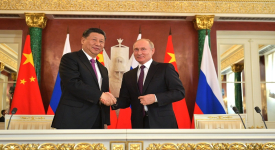 Xi Jinping, con su homólogo ruso, Vladímir Putin.Kremlin Press Office / Gettyimages.ru