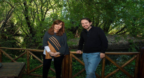 Pablo Iglesias y Cristina Kirchner