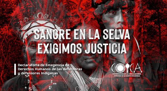 DECLARATORIA DE EMERGENCIA DE DERECHOS HUMANOS PARA DEFENSORAS Y DEFENSORES INDÍGENAS DE LA AMAZONIA