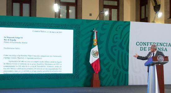 El presidente de México, Andrés Manuel López Obrador, en Palacio Nacional, 14 de julio 2021Gobierno de México