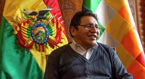 El vicecancilller de Bolivia, Freddy Mamani